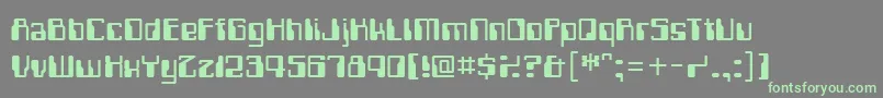 Computerfont Font – Green Fonts on Gray Background