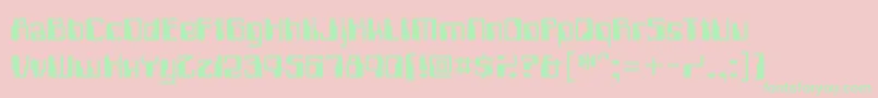 Computerfont Font – Green Fonts on Pink Background