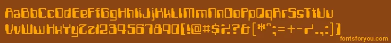 Computerfont Font – Orange Fonts on Brown Background