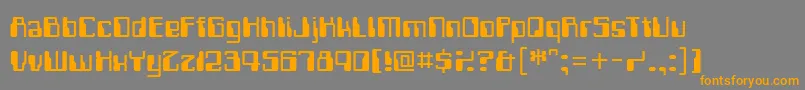 Computerfont Font – Orange Fonts on Gray Background
