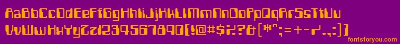 Computerfont Font – Orange Fonts on Purple Background