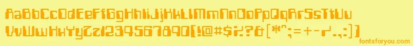 Computerfont Font – Orange Fonts on Yellow Background