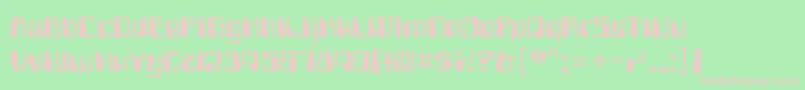 Fonte Computerfont – fontes rosa em um fundo verde