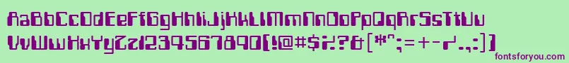 Computerfont Font – Purple Fonts on Green Background
