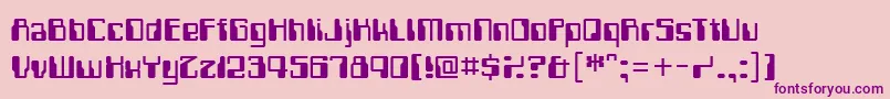 Computerfont Font – Purple Fonts on Pink Background