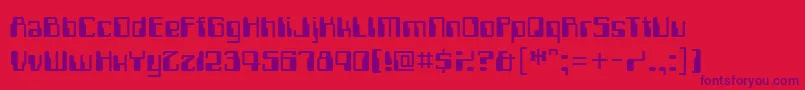 Fonte Computerfont – fontes roxas em um fundo vermelho