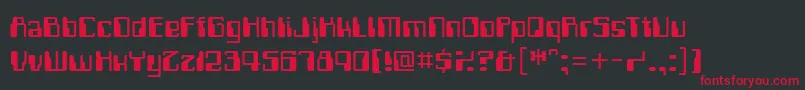 Computerfont Font – Red Fonts on Black Background