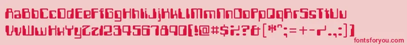 Computerfont Font – Red Fonts on Pink Background