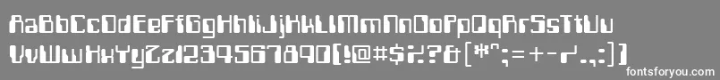 フォントComputerfont – 灰色の背景に白い文字