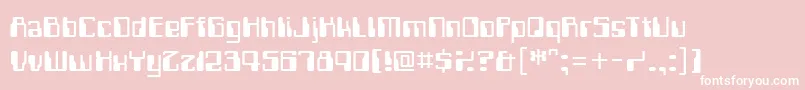 フォントComputerfont – ピンクの背景に白い文字