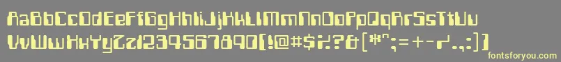 Computerfont Font – Yellow Fonts on Gray Background