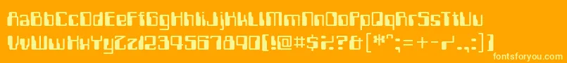 Computerfont Font – Yellow Fonts on Orange Background