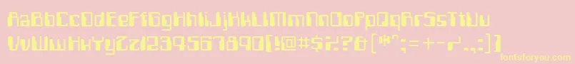 Computerfont Font – Yellow Fonts on Pink Background