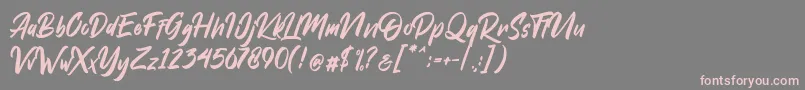 Dakwart Letter Font – Pink Fonts on Gray Background