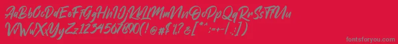 DakwartLetter Font – Gray Fonts on Red Background