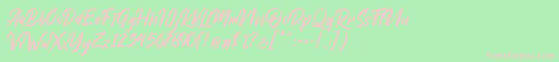 DakwartLetter Font – Pink Fonts on Green Background