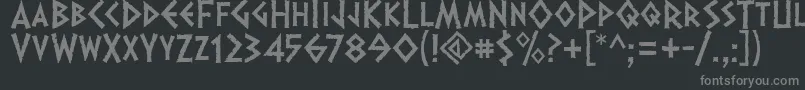 Dalek Font – Gray Fonts on Black Background