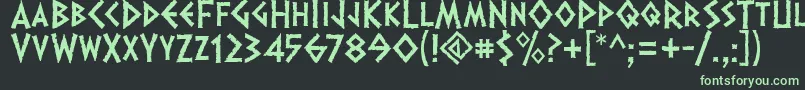 Dalek Font – Green Fonts on Black Background