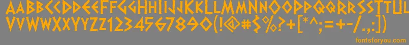 Dalek Font – Orange Fonts on Gray Background