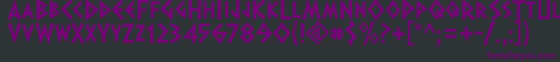 Dalek Font – Purple Fonts on Black Background