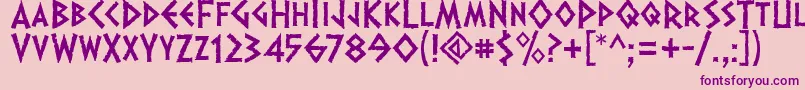 Dalek Font – Purple Fonts on Pink Background