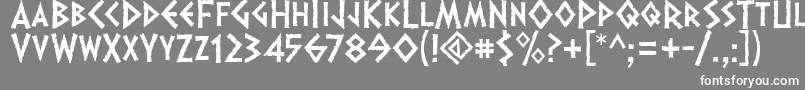 Dalek-Schriftart – Weiße Schriften auf grauem Hintergrund