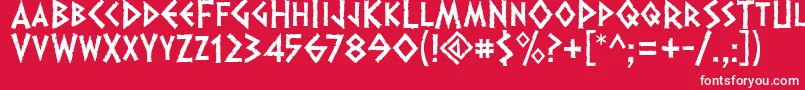 Dalek Font – White Fonts on Red Background