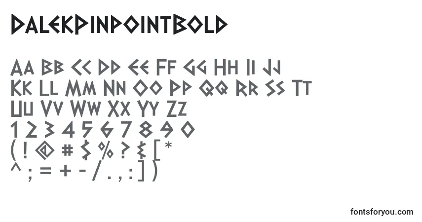 A fonte DalekPinpointBold – alfabeto, números, caracteres especiais