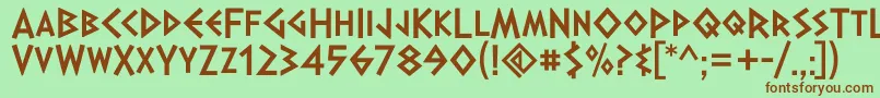 DalekPinpointBold Font – Brown Fonts on Green Background