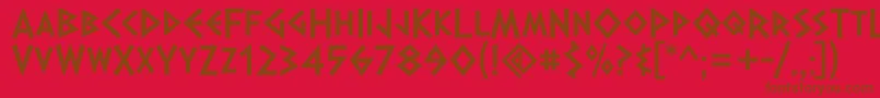 DalekPinpointBold Font – Brown Fonts on Red Background