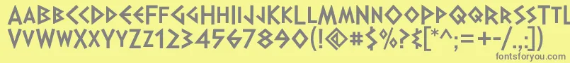 DalekPinpointBold Font – Gray Fonts on Yellow Background