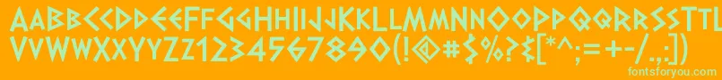 DalekPinpointBold Font – Green Fonts on Orange Background