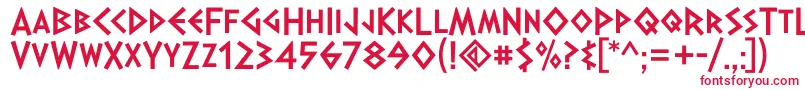 DalekPinpointBold Font – Red Fonts on White Background