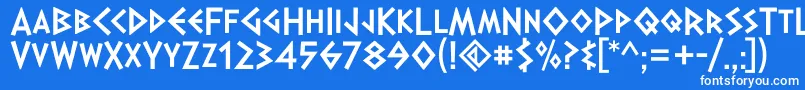 DalekPinpointBold Font – White Fonts on Blue Background