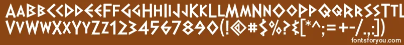 DalekPinpointBold Font – White Fonts on Brown Background