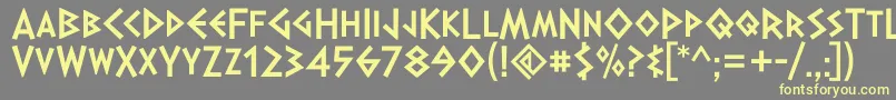 DalekPinpointBold Font – Yellow Fonts on Gray Background