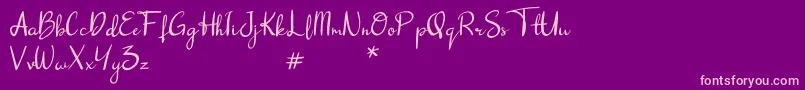 dalena Font – Pink Fonts on Purple Background