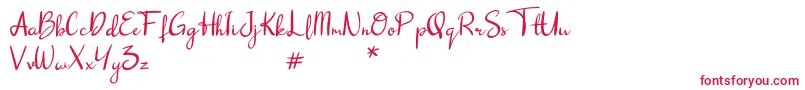dalena-Schriftart – Rote Schriften auf weißem Hintergrund