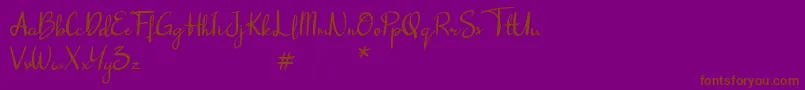 Шрифт dalena – коричневые шрифты на фиолетовом фоне
