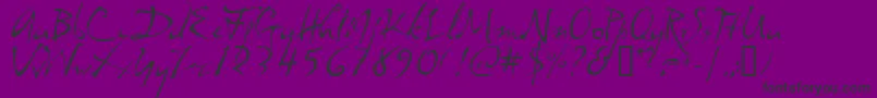 dali     Font – Black Fonts on Purple Background