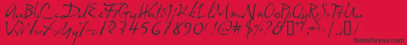 dali     Font – Black Fonts on Red Background