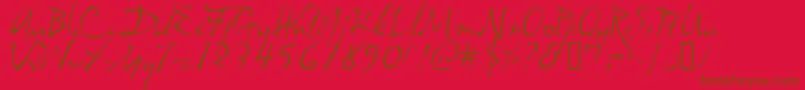 dali     Font – Brown Fonts on Red Background