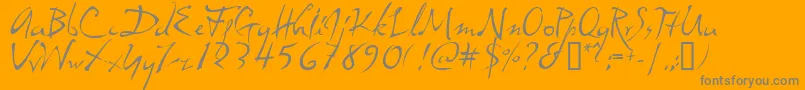 dali     Font – Gray Fonts on Orange Background