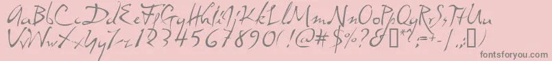 dali     Font – Gray Fonts on Pink Background