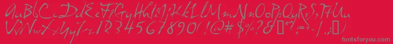 dali     Font – Gray Fonts on Red Background
