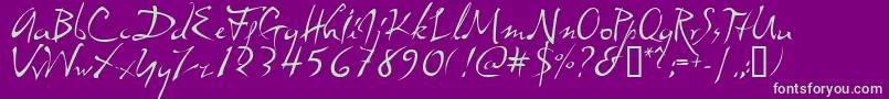 dali     Font – Green Fonts on Purple Background