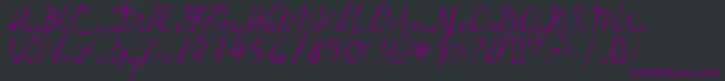 dali     Font – Purple Fonts on Black Background