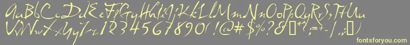 dali     Font – Yellow Fonts on Gray Background