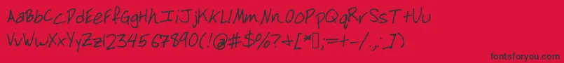 Dallas Font – Black Fonts on Red Background