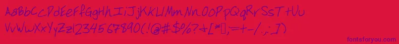 Dallas Font – Purple Fonts on Red Background